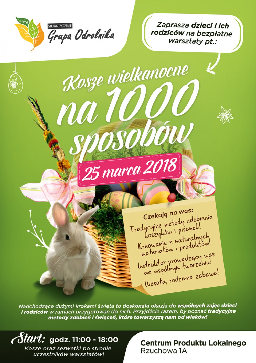 Rodzinne Warsztaty Wielkanocne  - Kosze Wielkanocne na 1000 sposobów  