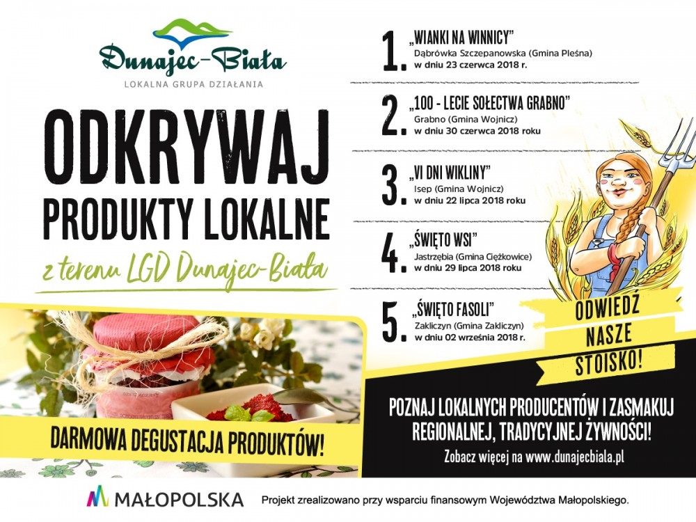 Dni Wikliny Isep 2018 i Promocja tradycji i dziedzictwa kulinarnego obszaru Lokalnej Grupy Działania Dunajec-Biała