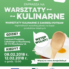 Zaproszenie na cykl warsztatów kulinarnych w Centrum Produktu Lokalnego