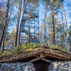 Niezwykłe otoczenie wieży widokowej w Iwkowej