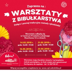Zapraszamy na WARSZTATY Z BIBUŁKARSTWA (robienie kwiatów i innych ozdób z bibuły) - maj 2018